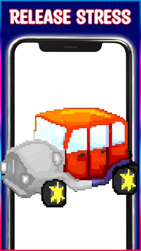 Cars Pixel Art Color by Number Screenshot 2