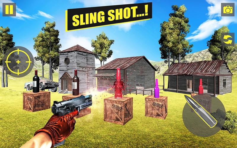 Real 3D Bottle Shooting Game स्क्रीनशॉट 1