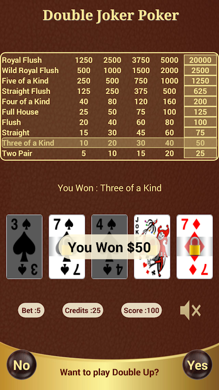 Double Joker Poker 스크린샷 2