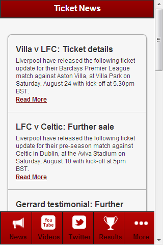Liverpool Football News Скриншот 1