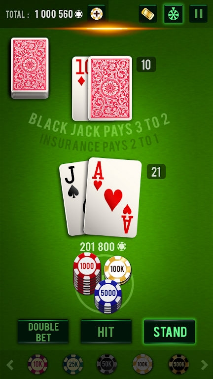 Blackjack 21 - Vegas Casino Zrzut ekranu 1
