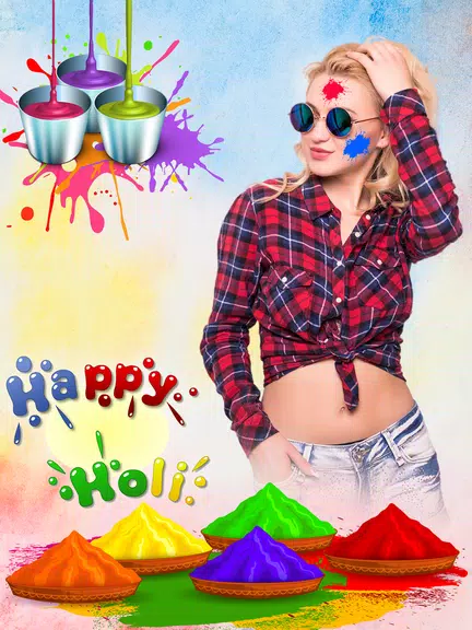 Happy Holi Video Maker Ekran Görüntüsü 1