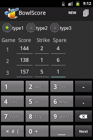 BowlScore 10 Captura de pantalla 1