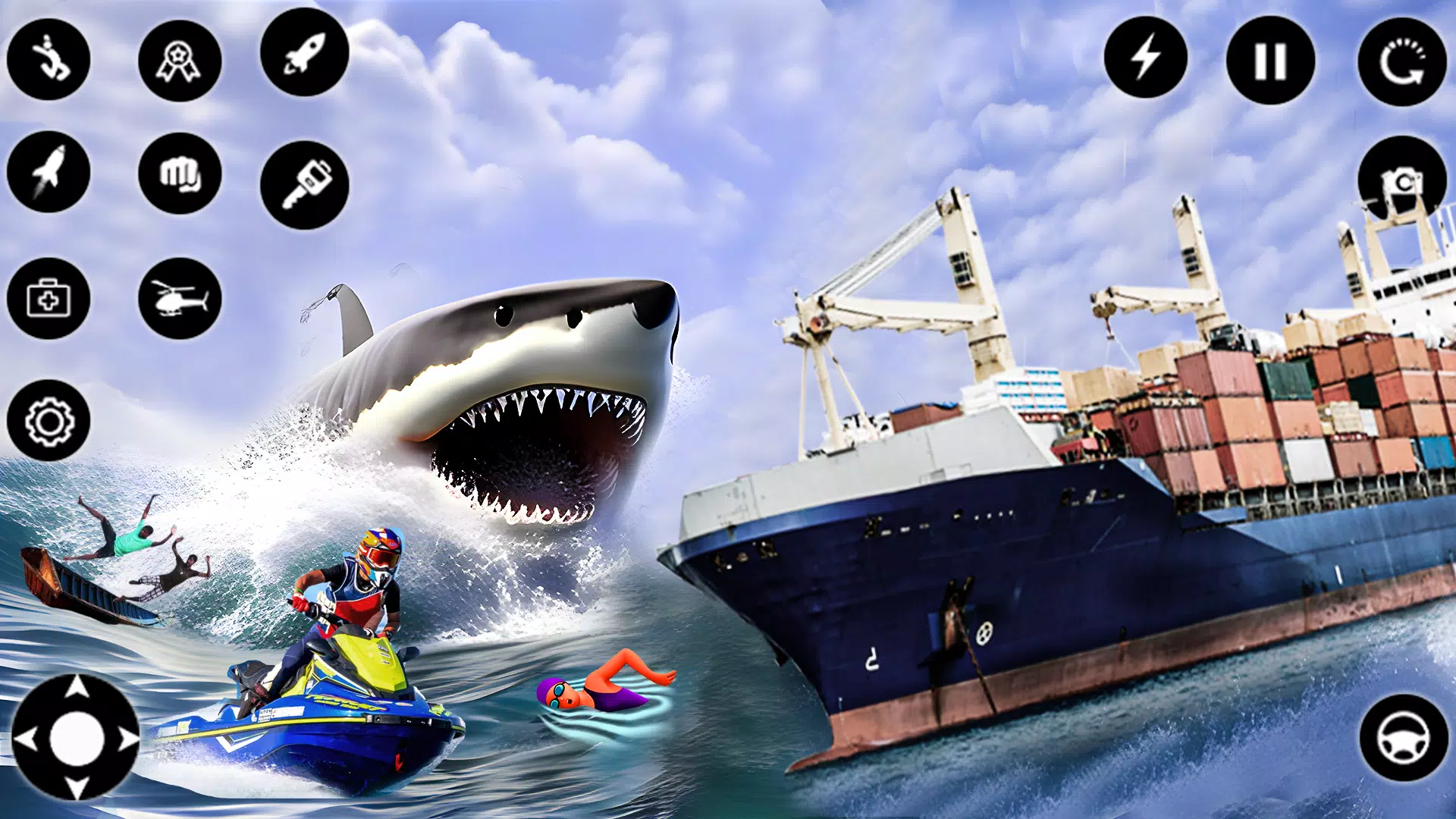 Shark Attack Games Offline 스크린샷 2