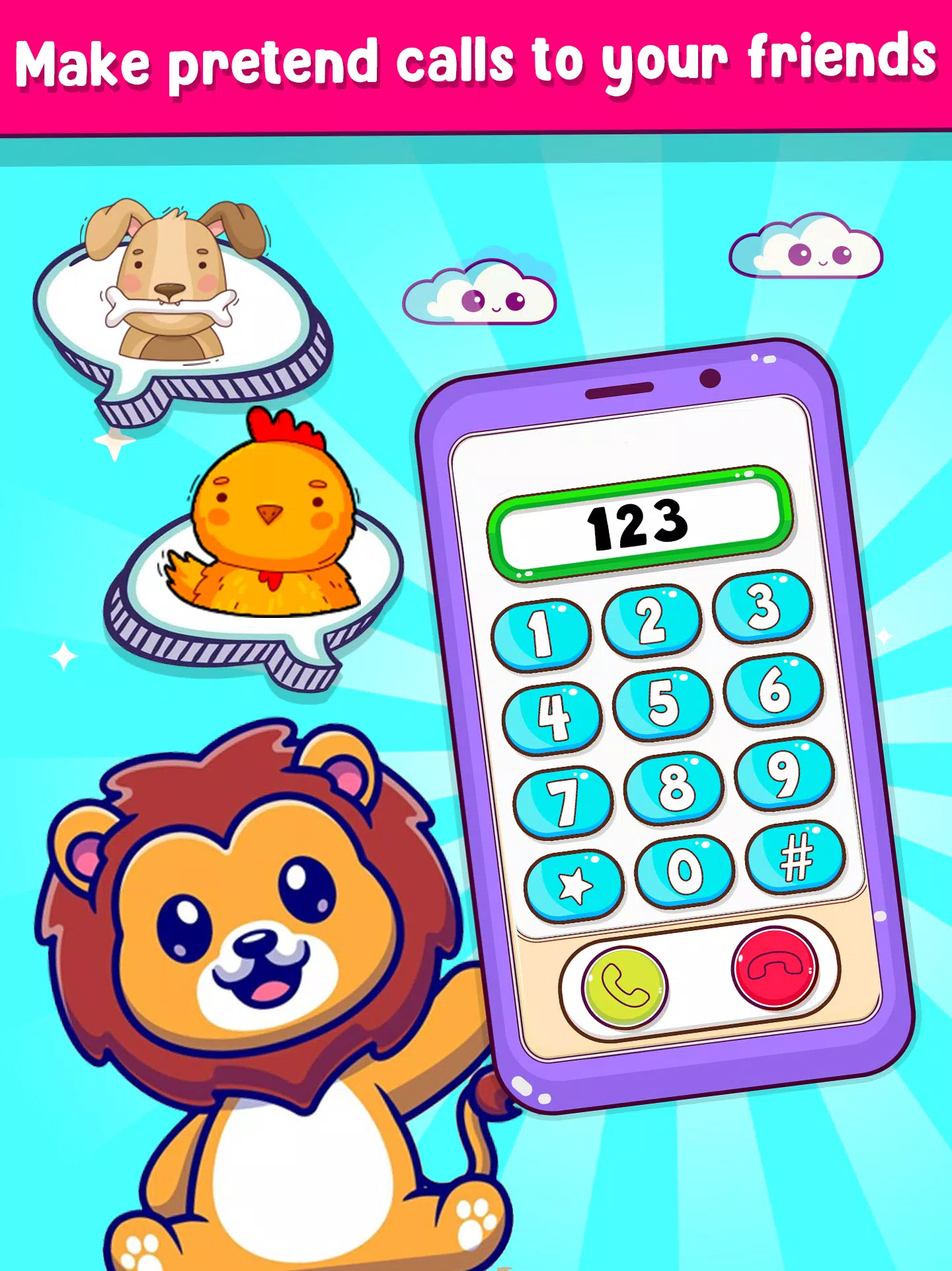 Musical Toy Phone Mobile Games Ekran Görüntüsü 1