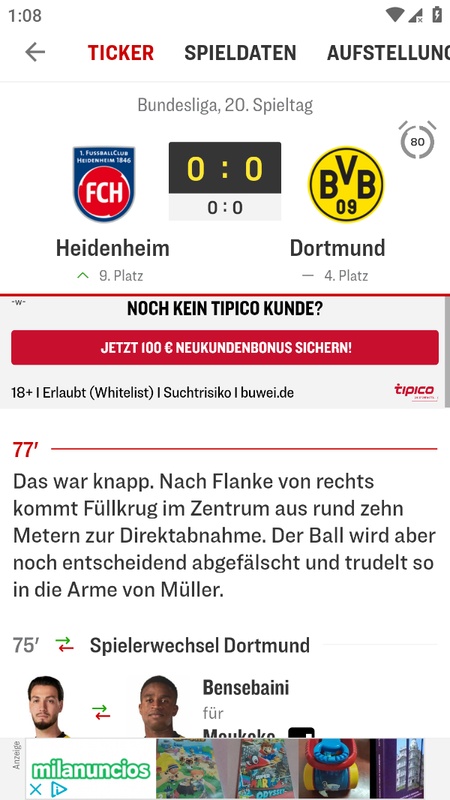 kicker Fußball News ภาพหน้าจอ 2