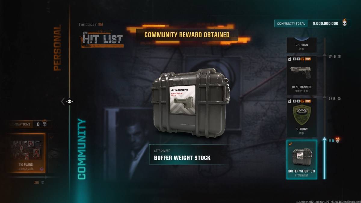Запас веса буфера в Black Ops 6.