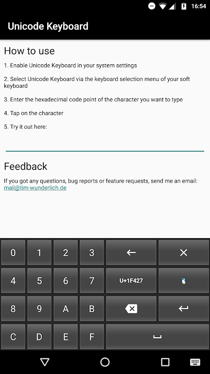Unicode Keyboard Screenshot 2