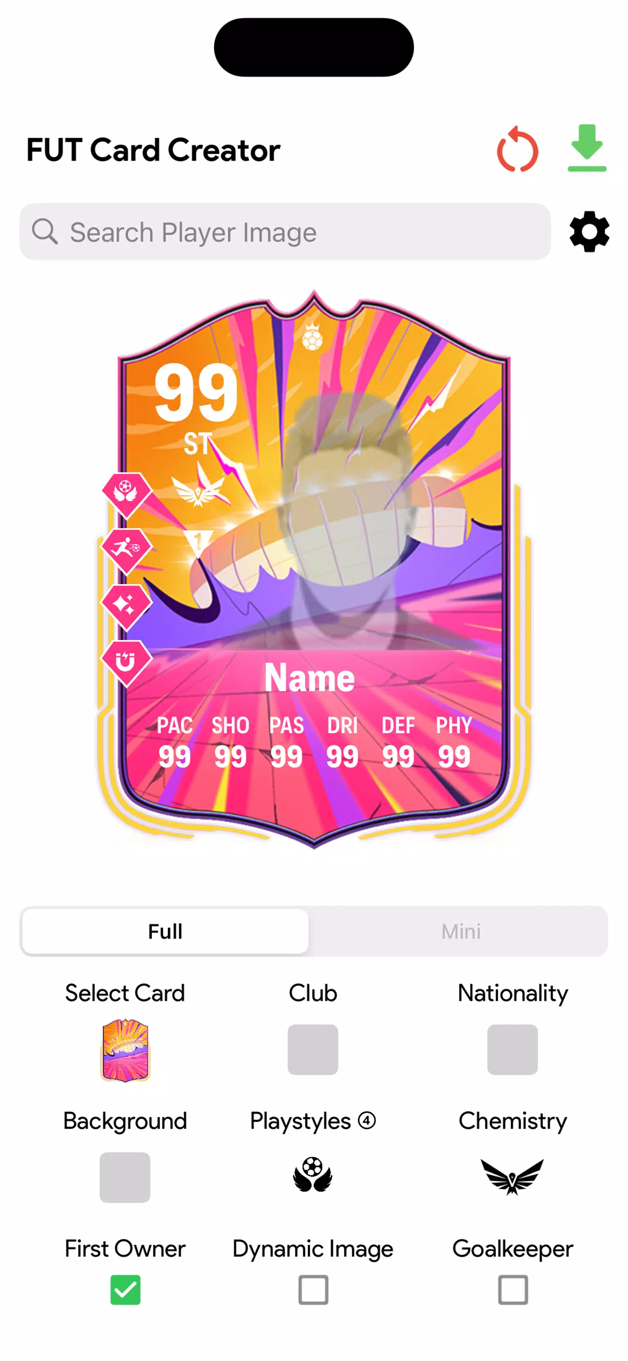 FC Card Creator 25 ภาพหน้าจอ 1