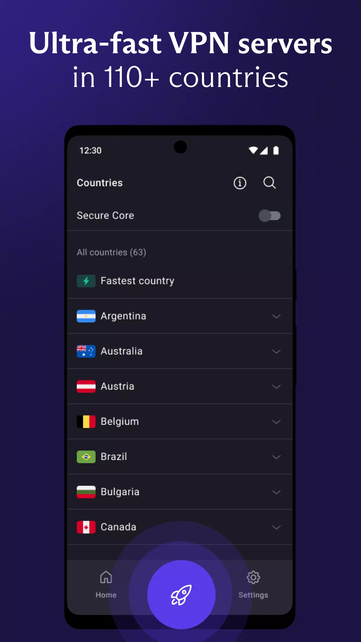 Schermata VPN Proton: Fast & Secure VPN 3