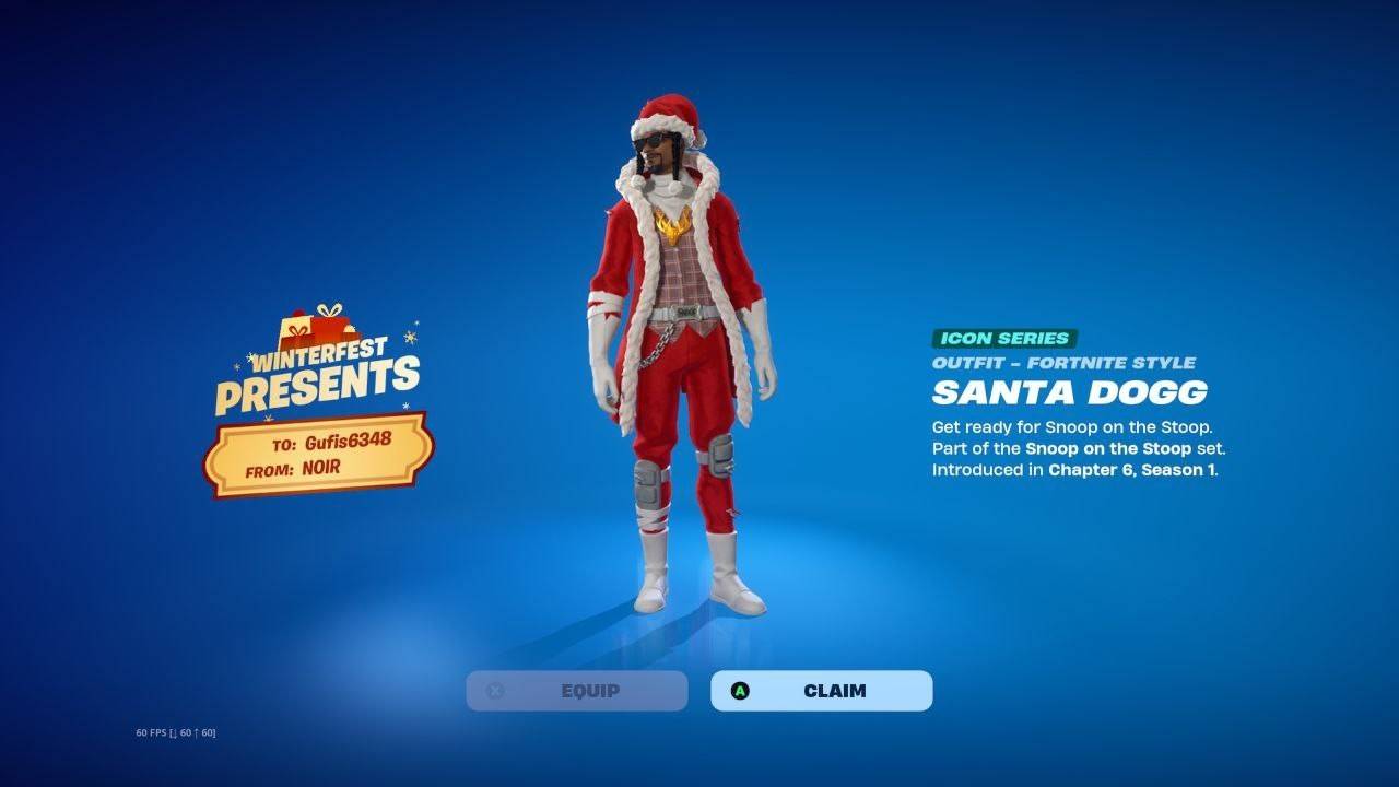 How to get the free Santa Dogg outfit in Fortnite