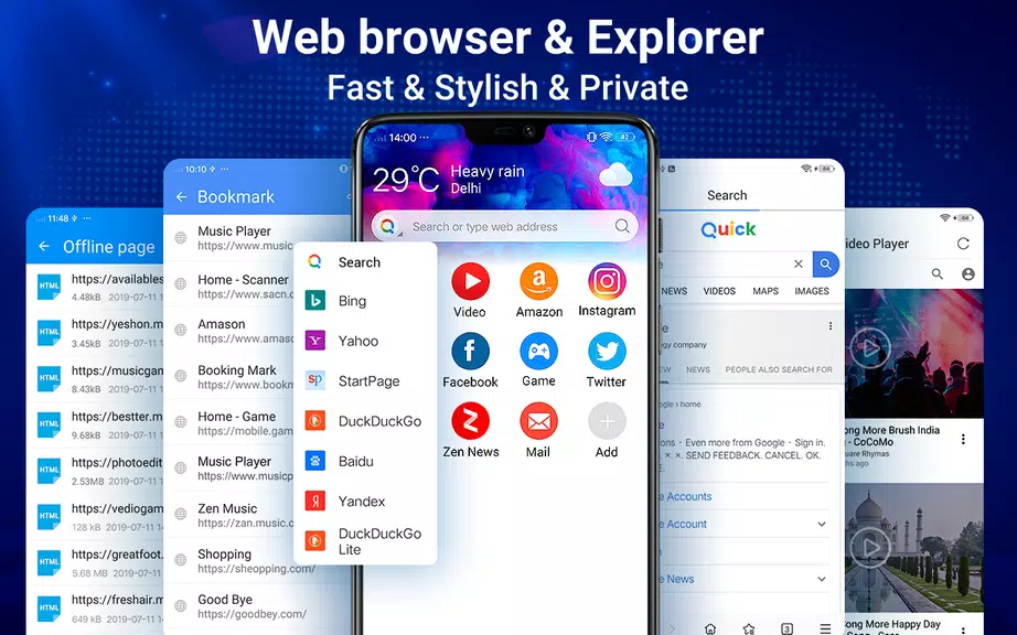 Web Browser - Fast & Privacy ဖန်သားပြင်ဓာတ်ပုံ 1