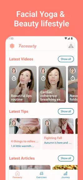 Face Yoga Exercise - Faceauty Capture d'écran 1