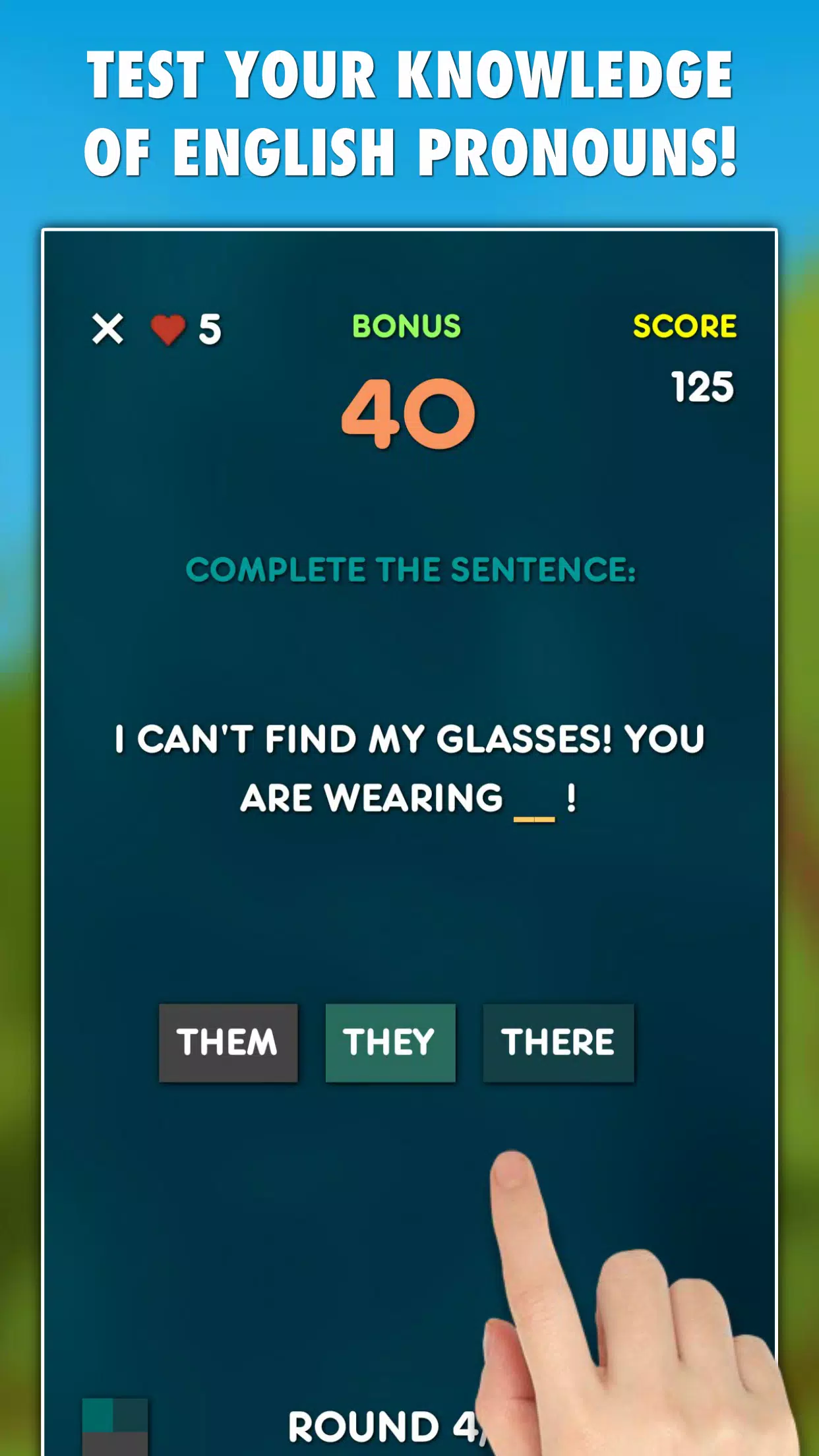 Pronouns Grammar Test Tangkapan skrin 1