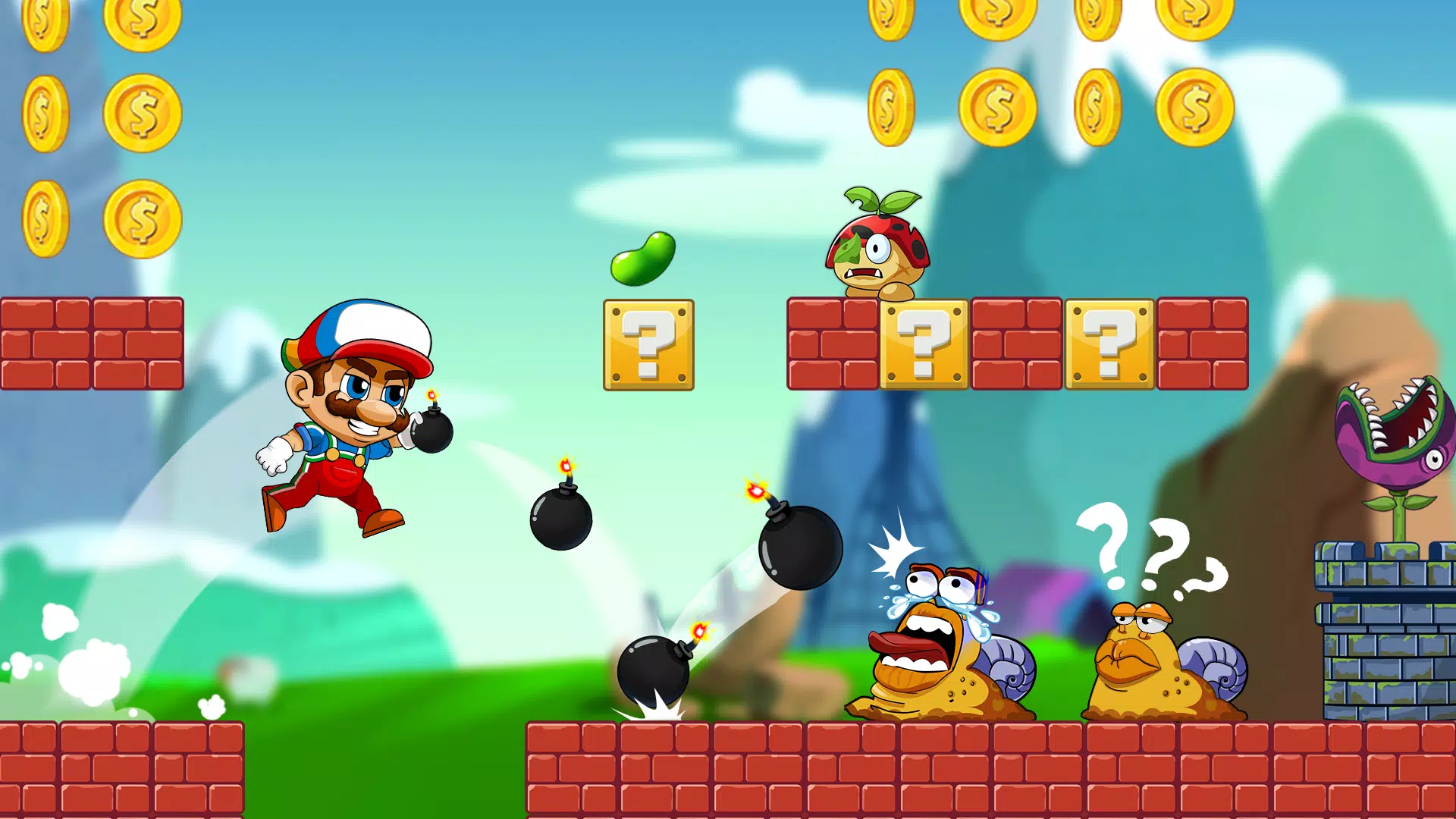 Super Bean Bros: Running Games Schermafbeelding 1