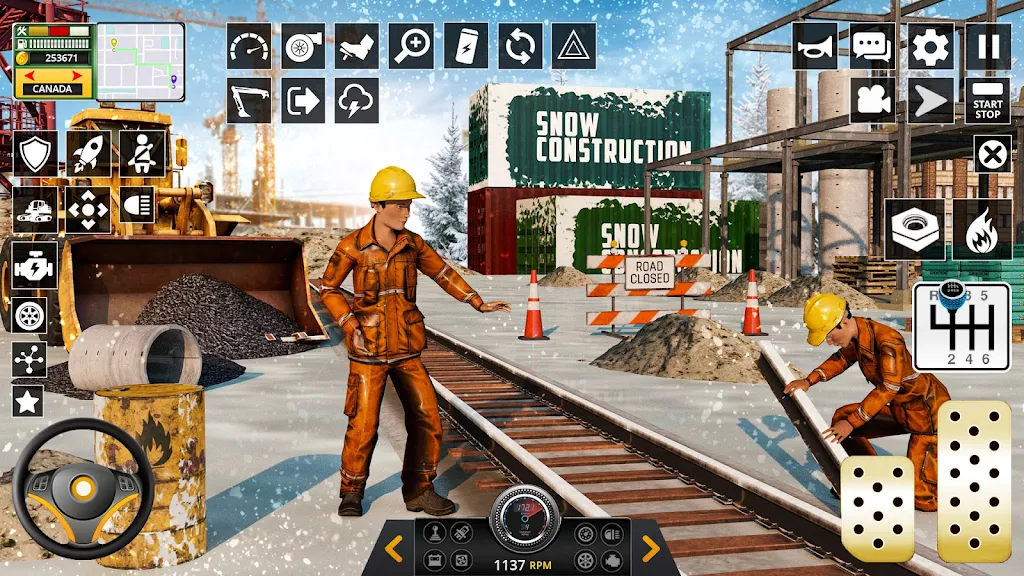 Snow Heavy Construction Game 스크린샷 4