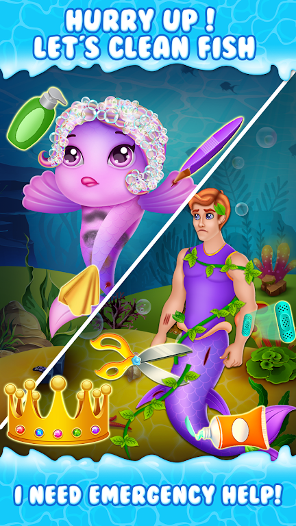 Newborn mermaid care game স্ক্রিনশট 2