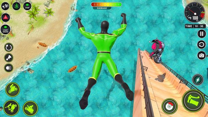 Superhero Bike Mega Ramp Games Captura de tela 4