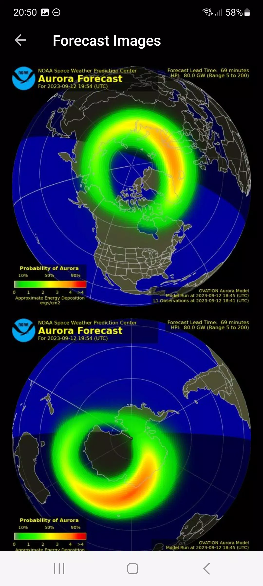 My Aurora Forecast Captura de pantalla 4