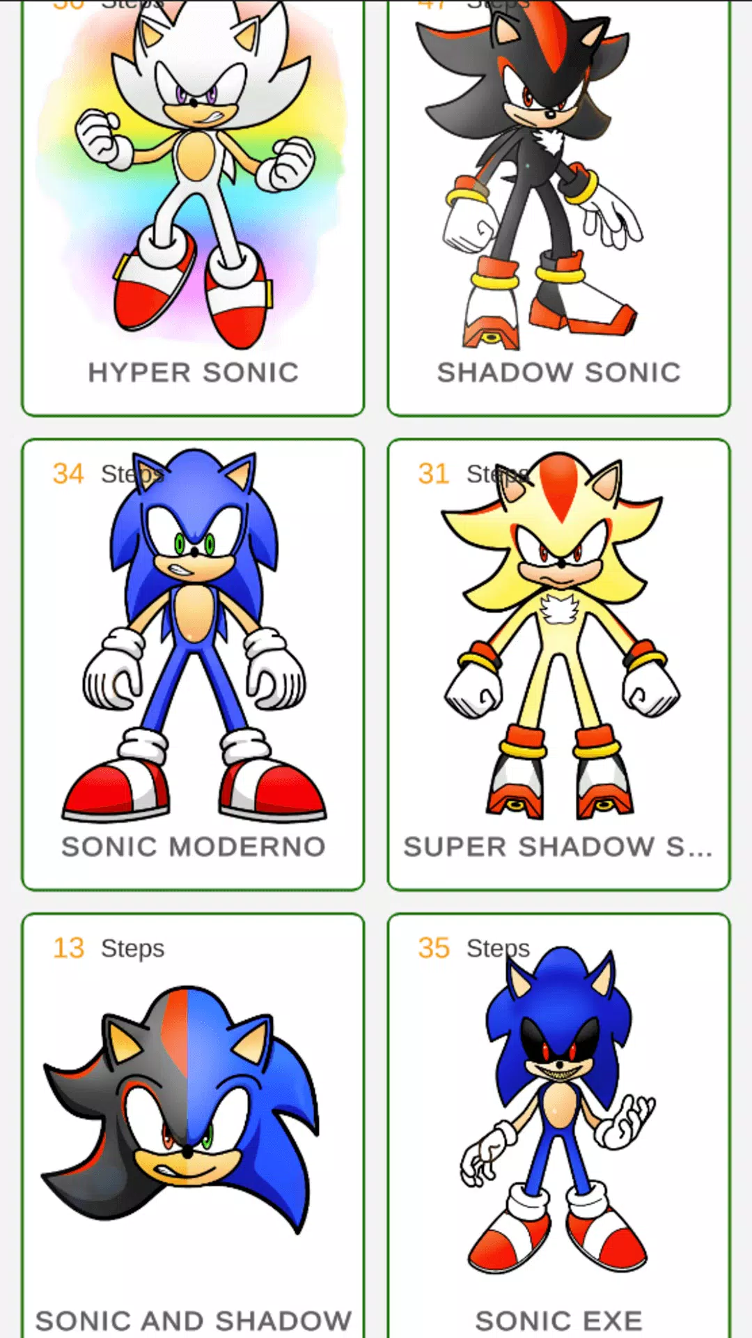 How to draw sonik characters 스크린샷 2