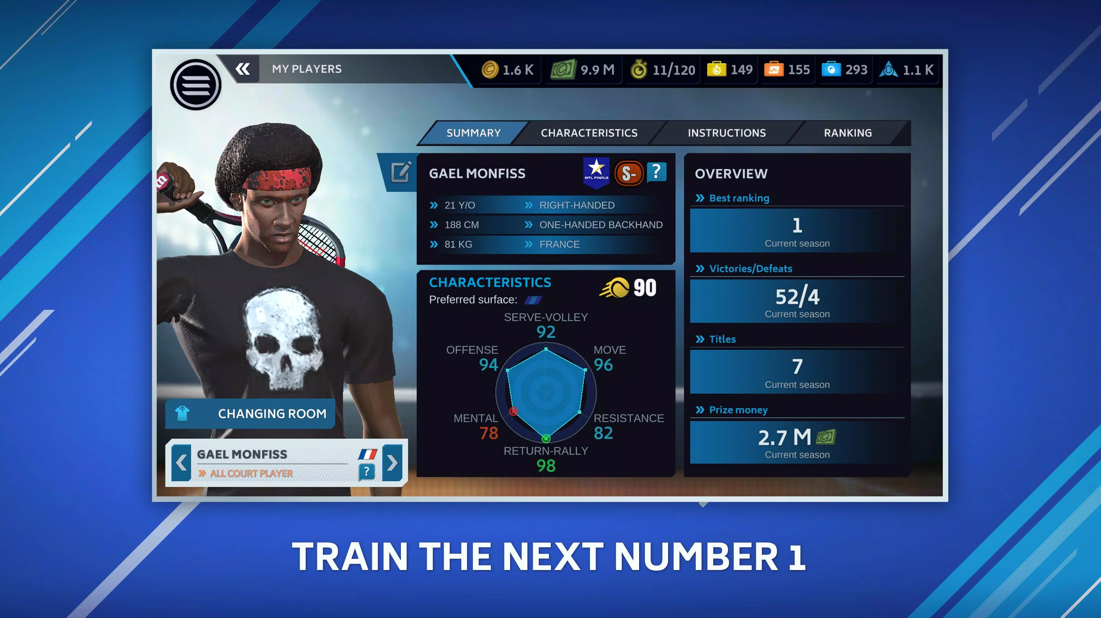 Tennis Manager Mobile ภาพหน้าจอ 3