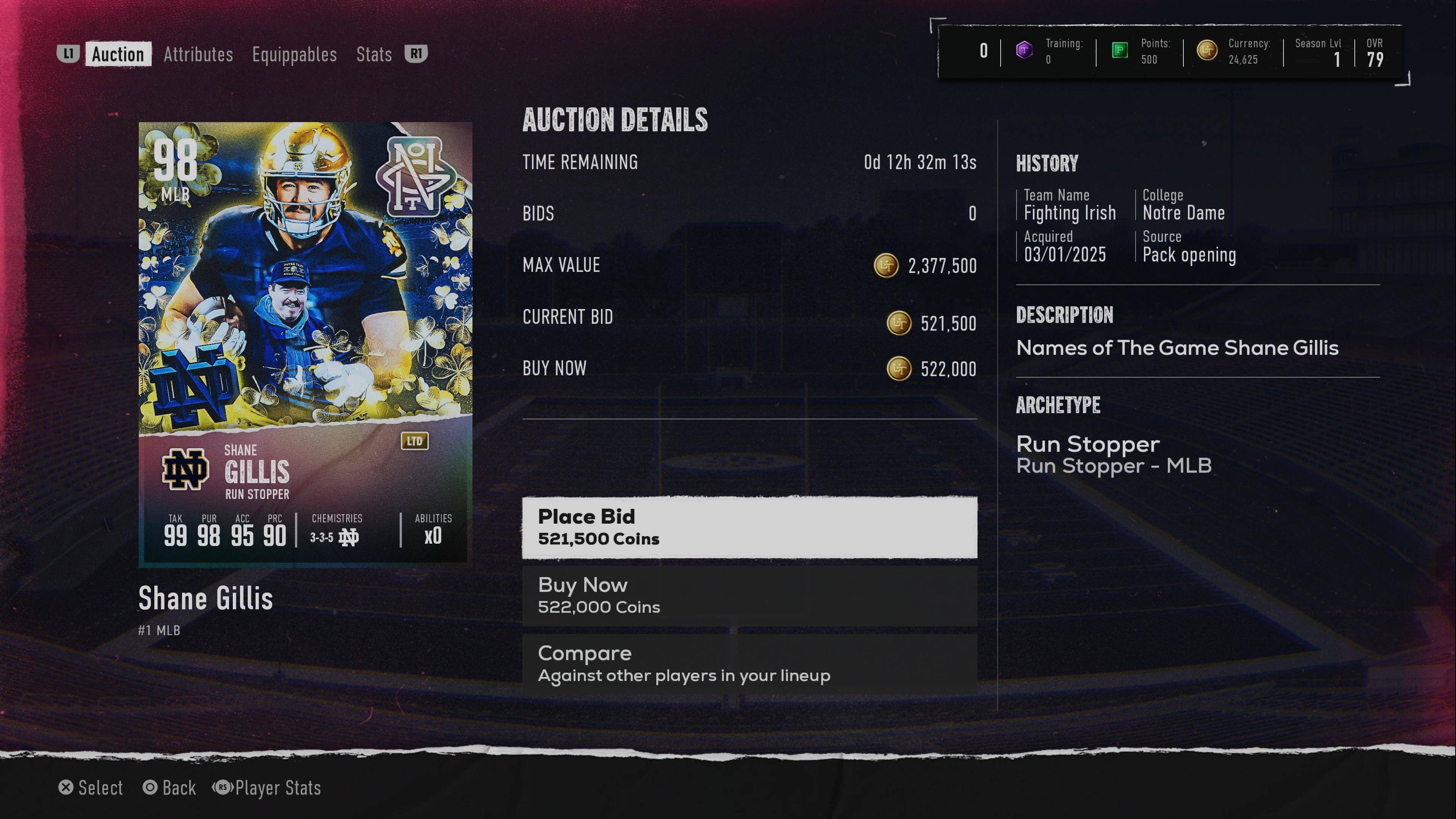 Shane Gillis et cartes de croquis dans EA Sports College Football 25