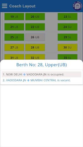 Rail Reservation Chart & PNR 스크린샷 4