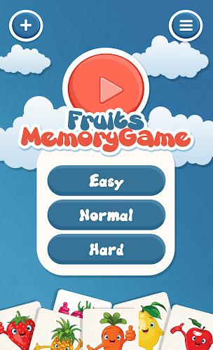 Fruits Memory Game for kids Ảnh chụp màn hình 1