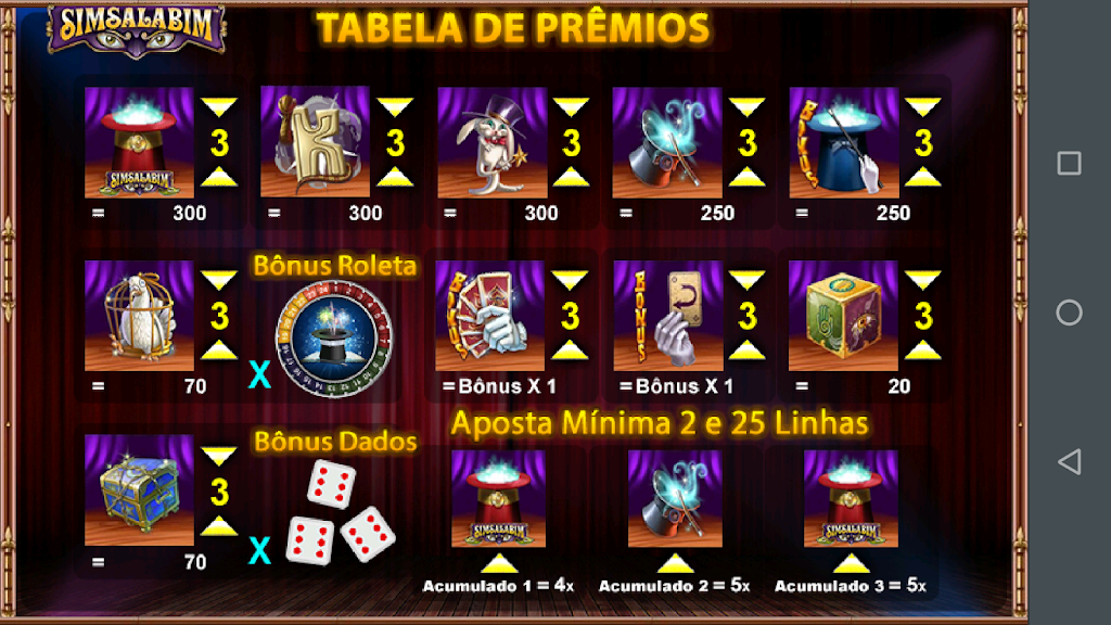 Simsalabim Caça Níquel Slot Ảnh chụp màn hình 2