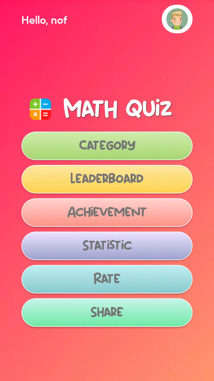 Math Quiz Screenshot 1