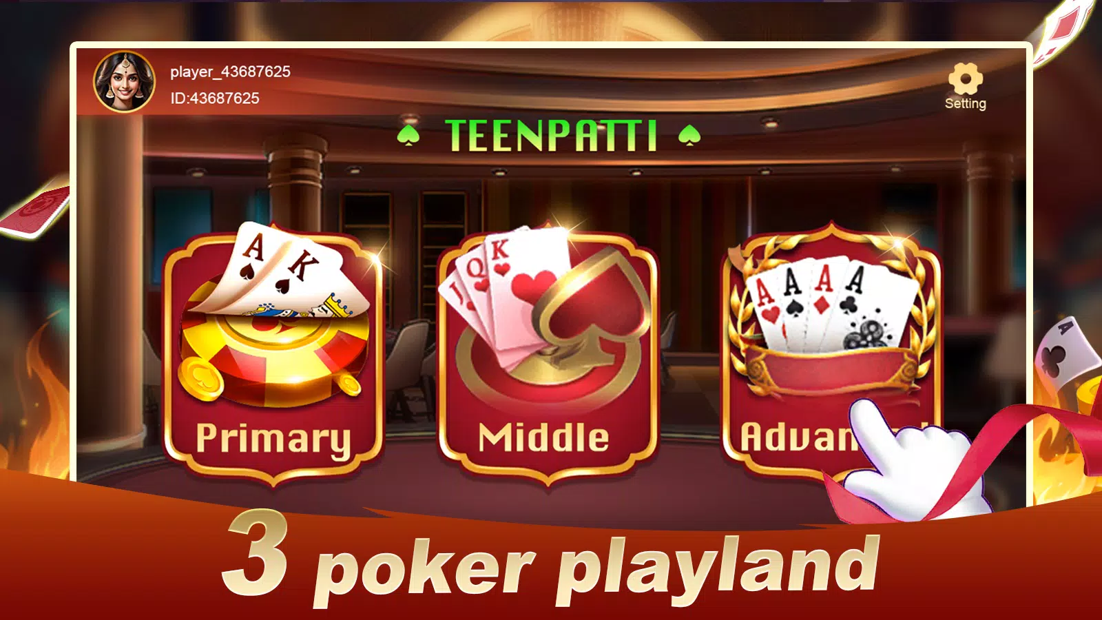 3 Poker Playland Ảnh chụp màn hình 1