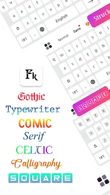 Fonts Keyboard: Şrift Sənəti スクリーンショット 1