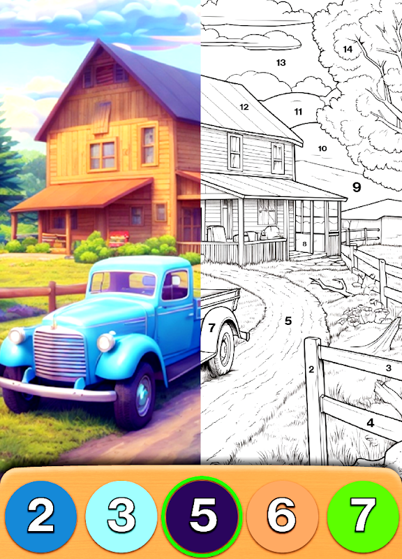 Farm Color By Number Screenshot 2