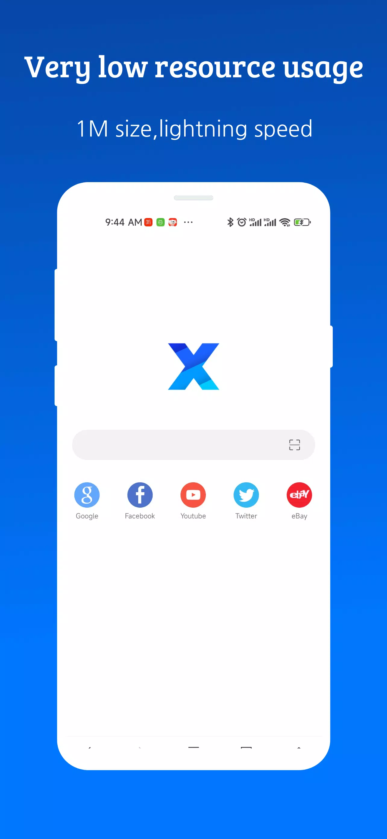 XBrowser - Mini & Super fast Capture d'écran 1