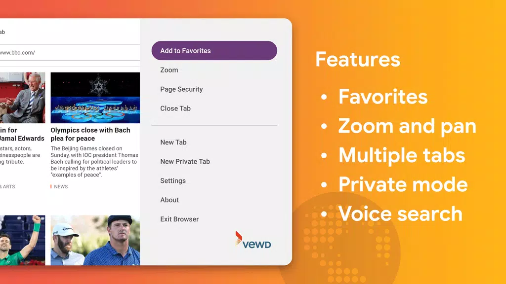 Internet Browser for Sony TV Tangkapan skrin 2