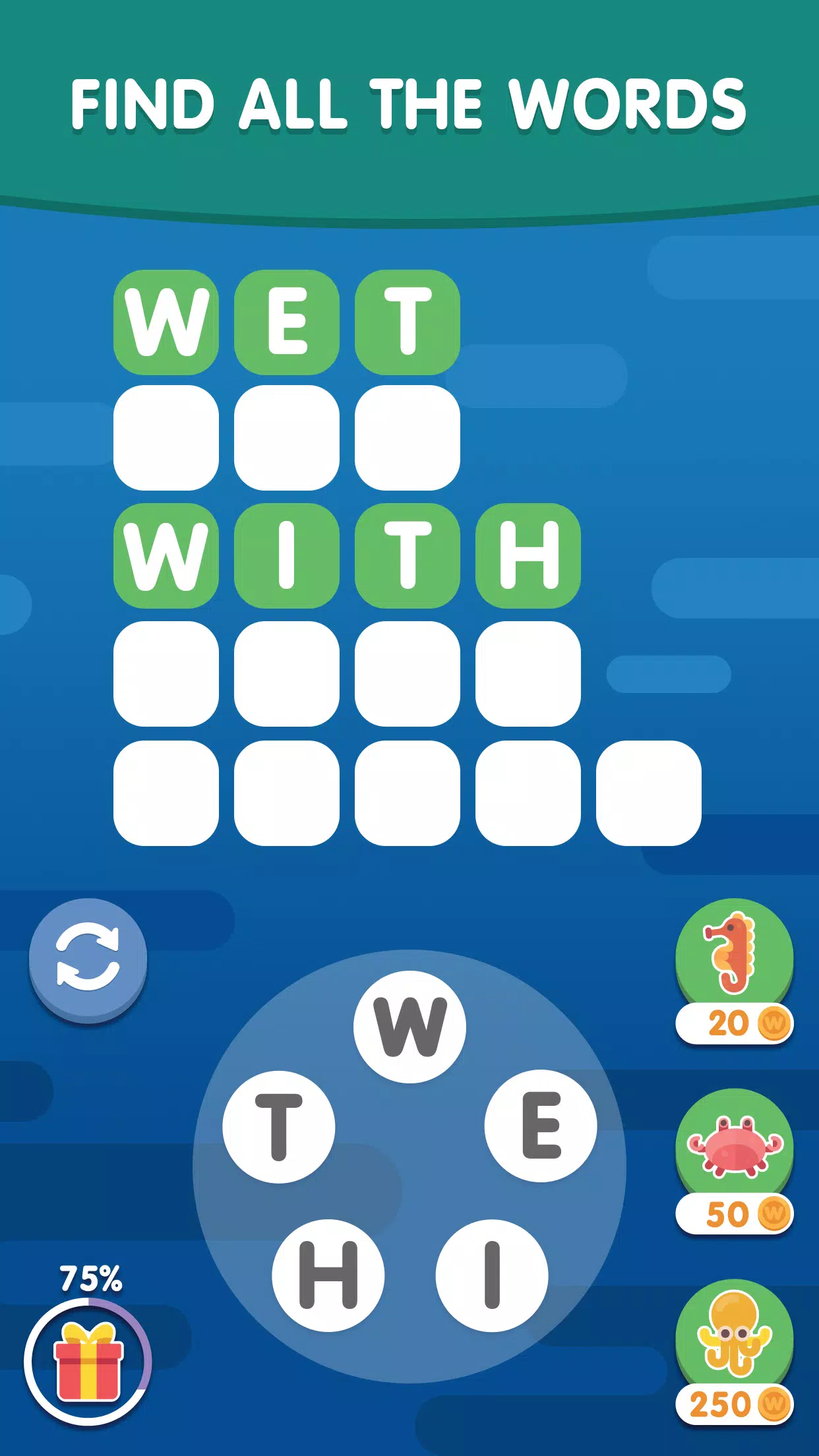 Word Search Sea: Word Puzzle スクリーンショット 3