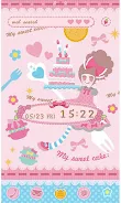 -Sweet Cake- Theme +HOME Screenshot 1