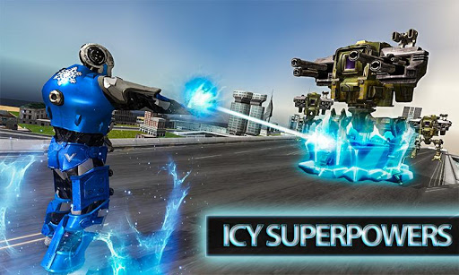 Ice Superhero Flying Robot - F স্ক্রিনশট 2