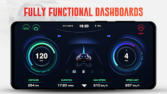 GPS Speedometer OBD2 Dashboard স্ক্রিনশট 1