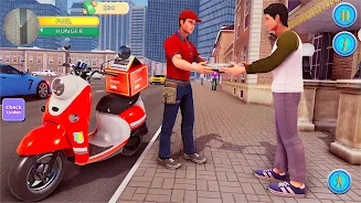 Food Delivery Boy Bike Game 3D 스크린샷 1