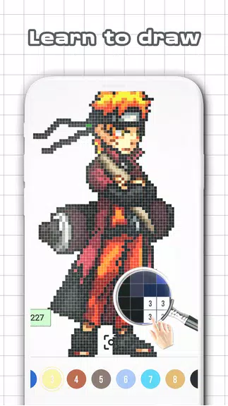 Color by Number - Naruto Sandbox Ninja Pixel Скриншот 1