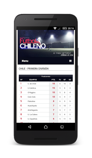 Live Chilean Soccer Screenshot 2