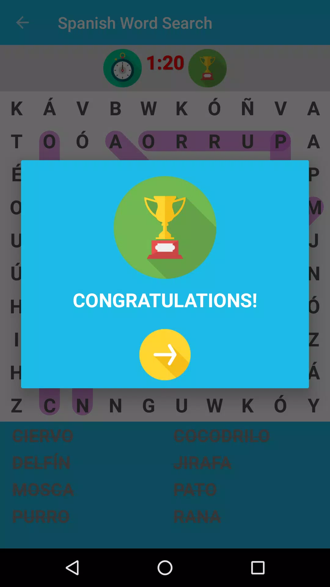 Spanish Word Search Game スクリーンショット 2