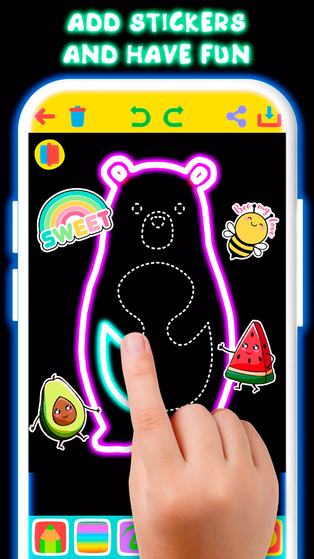 Drawing For Kids - Glow Draw Capture d'écran 4