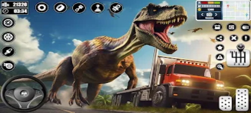 Dino Transporter Truck Games Capture d'écran 2