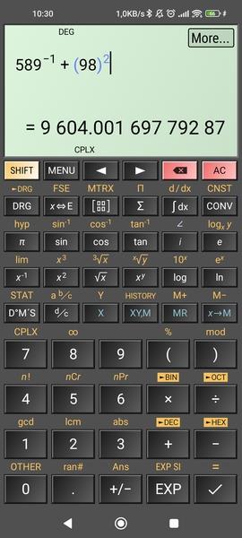 HiPER Scientific Calculator Captura de pantalla 2