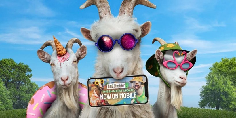 Goat Simulator 3\'s Shadiest Update finally hits mobile with new summer-themed fun