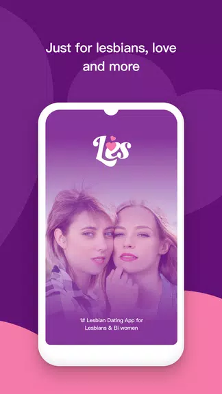 Les: Lesbian Dating & Chat App Captura de pantalla 1