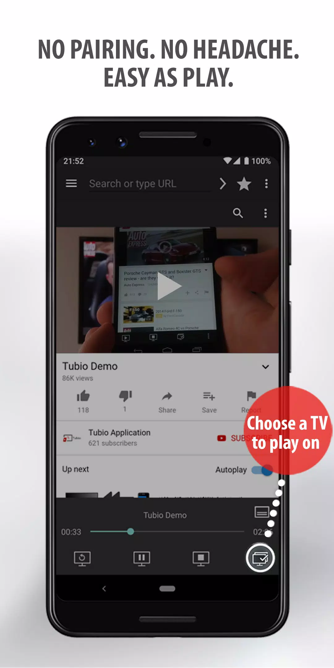 Tubio - Vídeos da Web na TV Captura de tela 3
