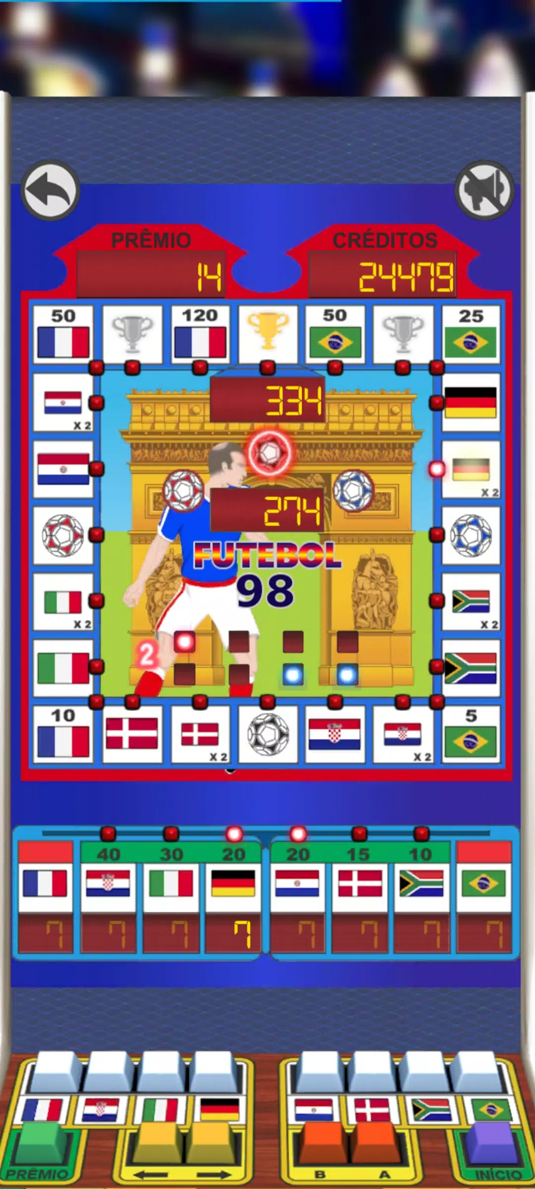 Football 98 Slot Machine ဖန်သားပြင်ဓာတ်ပုံ 2